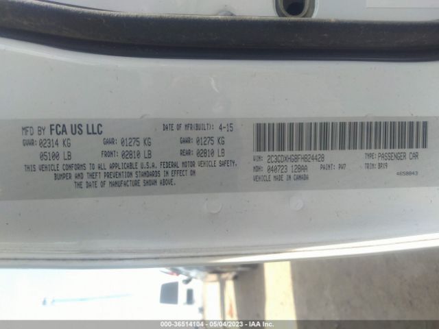 2C3CDXHG8FH824428 Dodge Charger Sxt