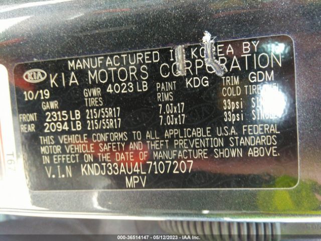 KNDJ33AU4L7107207 KIA SOUL EX