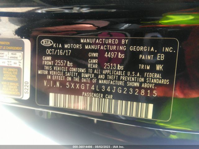 5XXGT4L34JG232815 KIA Optima S
