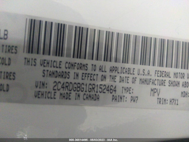 Dodge Grand Caravan Se 2016 2C4RDGBG1GR152464 Image 9
