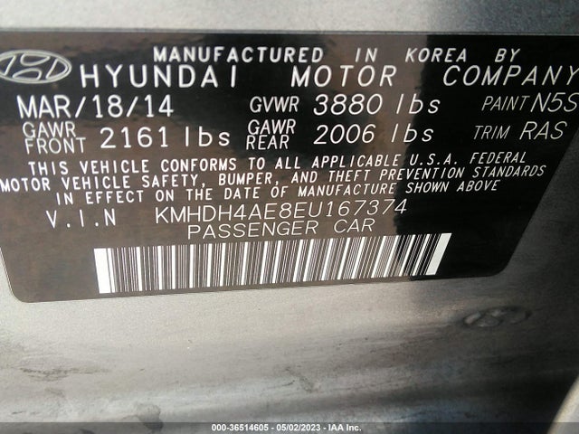 Hyundai ELANTRA SE 2014 KMHDH4AE8EU167374 Image 11