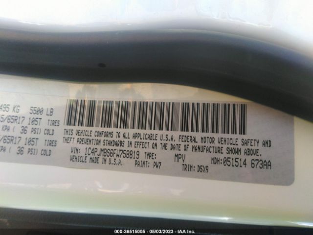 1C4PJMBS6FW758819 Jeep Cherokee Trailhawk