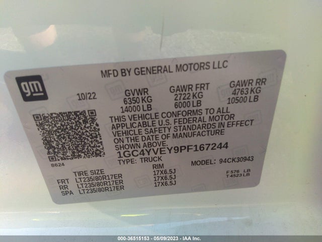 2023 Chevrolet Silverado 3500, VIN: 1GC4YVEY9PF167244