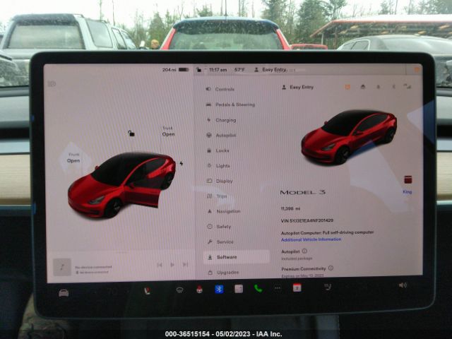 5YJ3E1EA4NF201429 Tesla MODEL 3