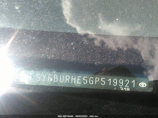 Toyota Corolla L/le/s/s Plus/le Plus 2016 5YFBURHE5GP519921 Image 10