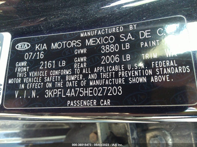 KIA FORTE S 2017 3KPFL4A75HE027203 Image 9