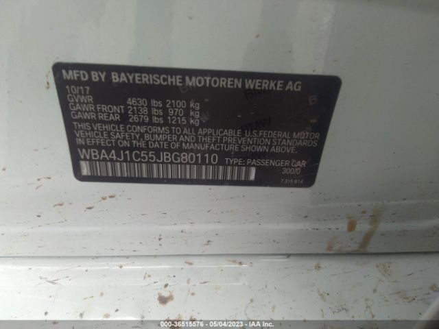WBA4J1C55JBG80110 BMW 4 Series 430i