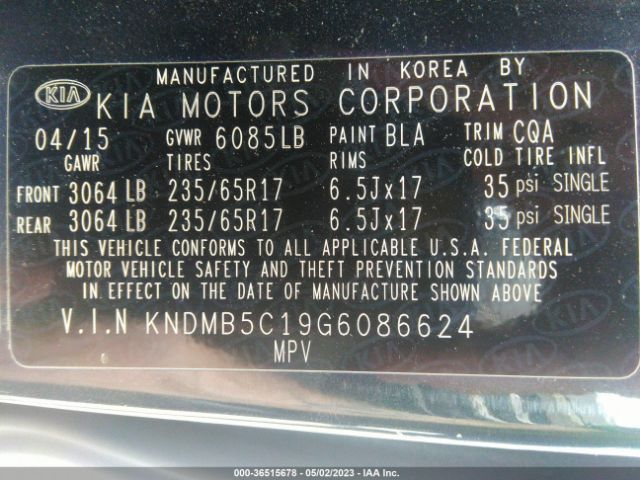 KNDMB5C19G6086624 KIA SEDONA LX