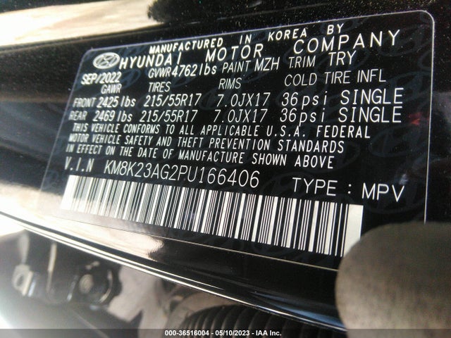 2023 Hyundai Kona, VIN: KM8K23AG2PU166406