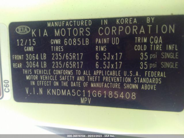 KNDMA5C11G6185408 KIA Sedona L