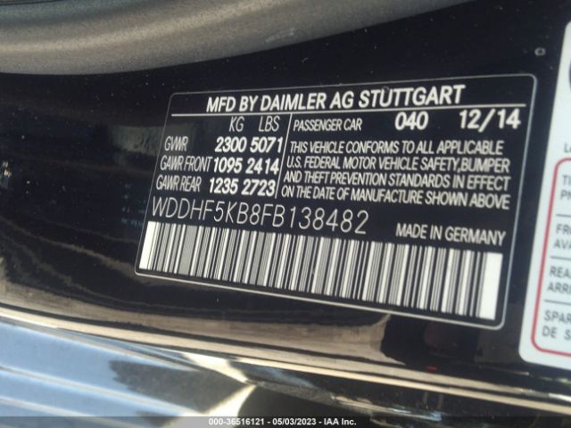 WDDHF5KB8FB138482 Mercedes-Benz E-class E 350
