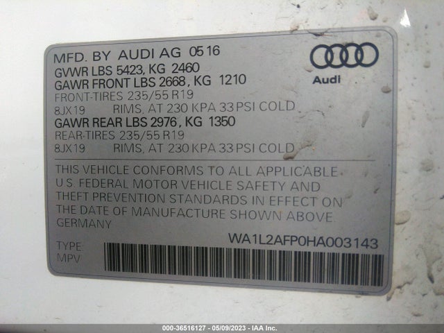 WA1L2AFP0HA003143 Audi Q5 Premium Plus