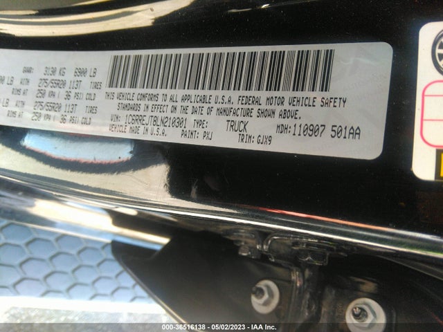 1C6RREJT8LN210301 RAM 1500 Laramie