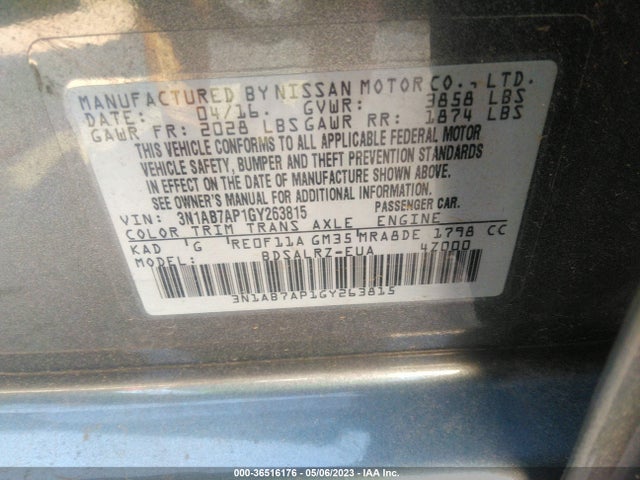 Nissan Sentra 2016 3N1AB7AP1GY263815 Image 22