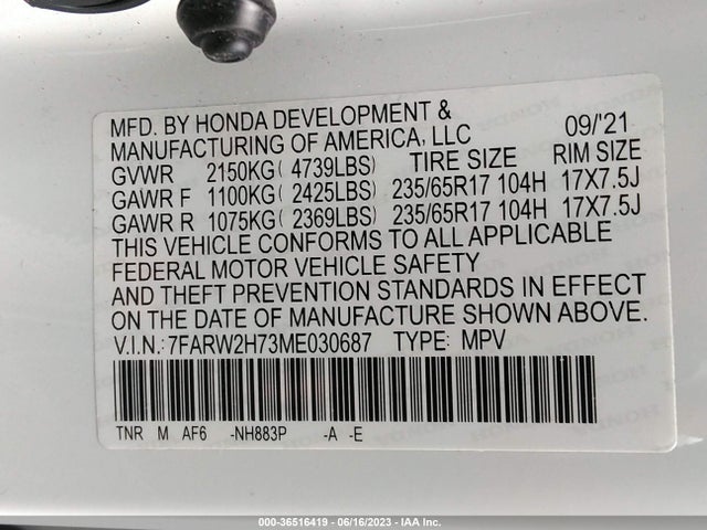 Honda Cr-v Awd Special Edition 2021 7FARW2H73ME030687 Image 9