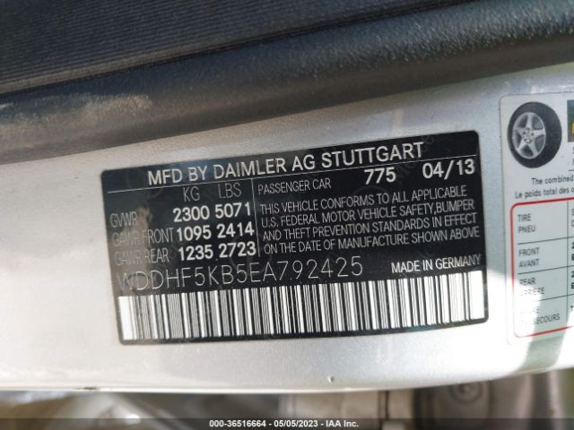 WDDHF5KB5EA792425 Mercedes-Benz E-class E 350