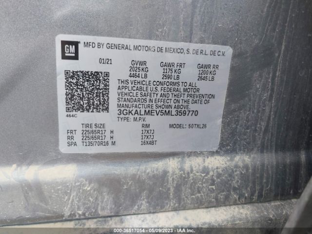 3GKALMEV5ML359770 GMC Terrain Sle