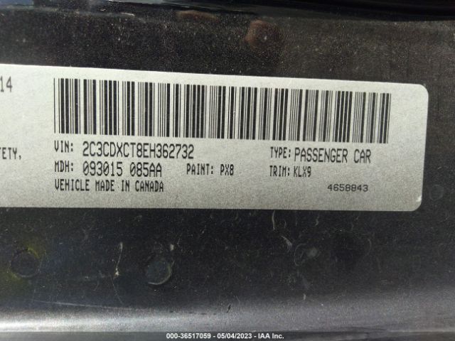 2C3CDXCT8EH362732 Dodge Charger Road/track