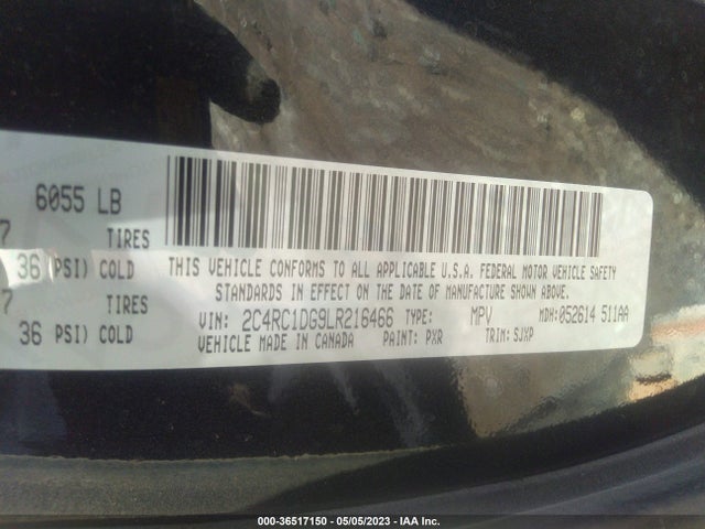 Chrysler Voyager Lxi 2020 2C4RC1DG9LR216466 Image 9