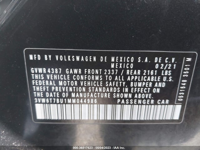 3VW6T7BU1MM044986 Volkswagen Jetta Gli S/autobahn
