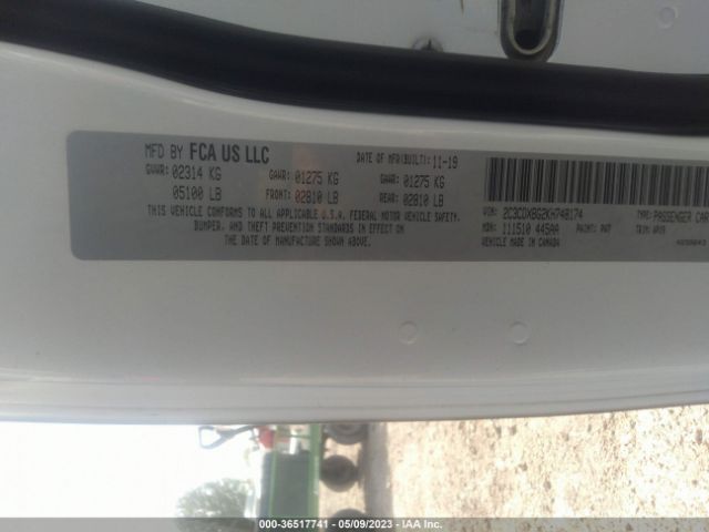 2C3CDXBG2KH748174 Dodge Charger Sxt