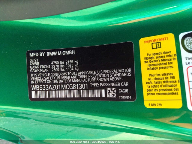 BMW M4 Competition 2021 WBS33AZ01MCG81301 Image 9