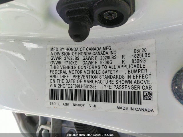 Honda Civic Sedan Sport 2020 2HGFC2F89LH561258 Image 11