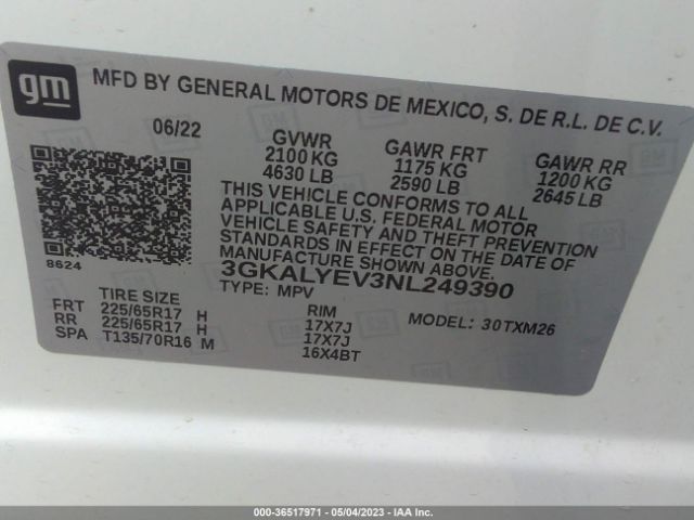 3GKALYEV3NL249390 GMC Terrain At4