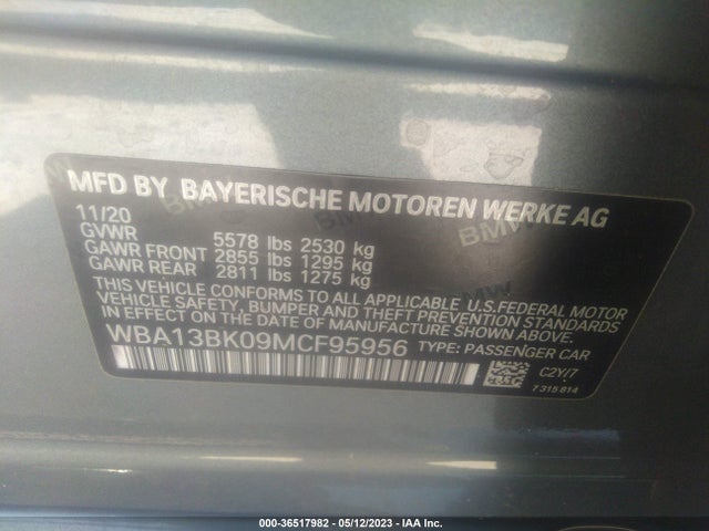 WBA13BK09MCF95956 BMW 5 Series M550i Xdrive
