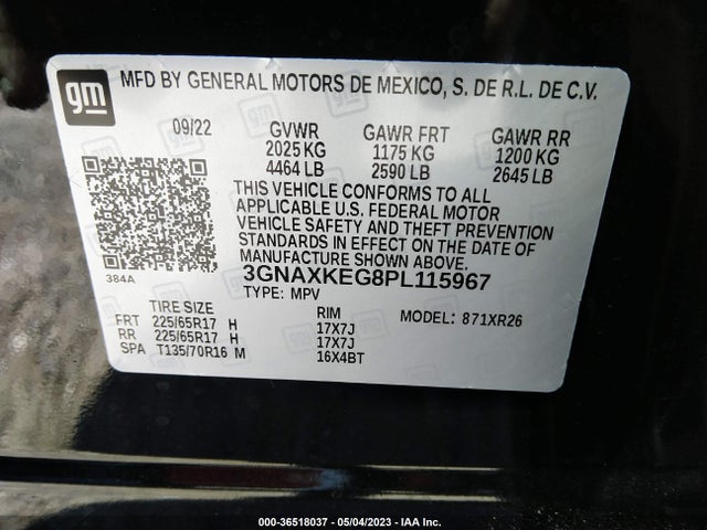 Chevrolet EQUINOX LT 2023 3GNAXKEG8PL115967 Image 9
