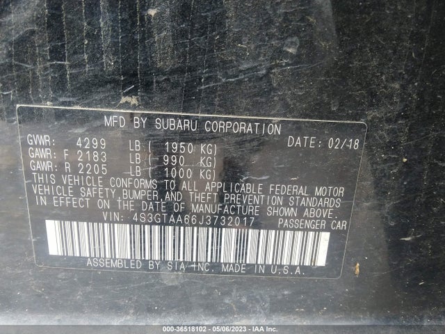 Subaru Impreza 2018 4S3GTAA66J3732017 Image 11