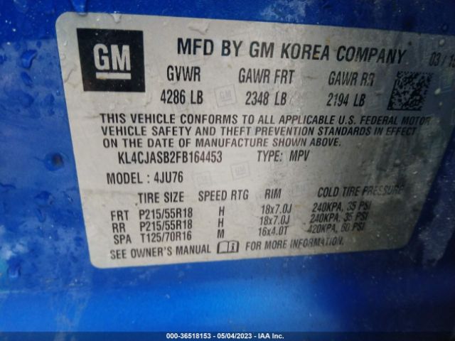 KL4CJASB2FB164453 Buick Encore