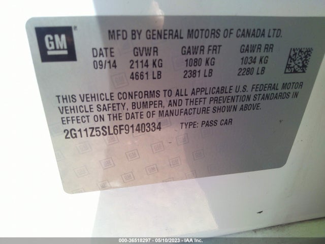 2015 CHEVROLET IMPALA LS VIN: 2G11Z5SL6F9140334