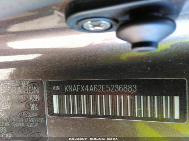 KNAFX4A62E5236883 KIA FORTE LX