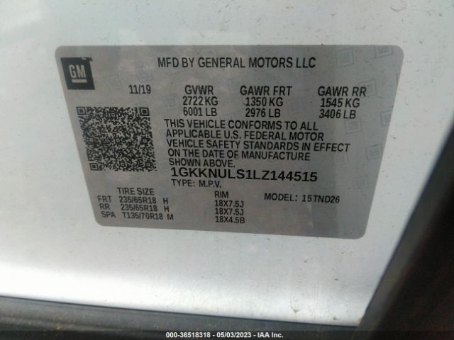 1GKKNULS1LZ144515 GMC ACADIA SLT