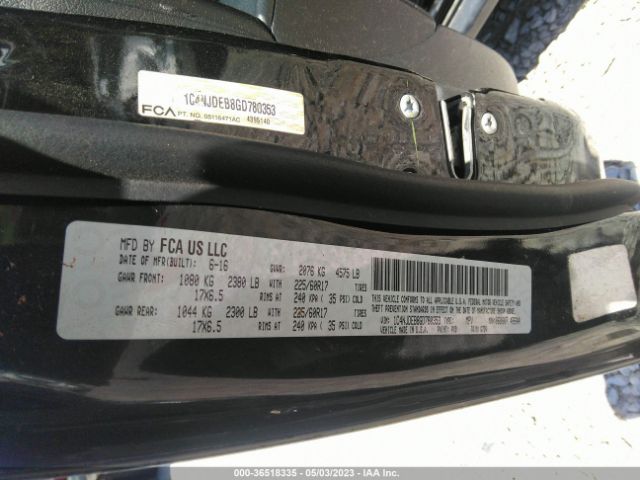 1C4NJDEB8GD780353 Jeep Compass Latitude