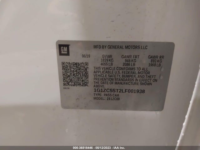 Chevrolet MALIBU LS 2020 1G1ZC5ST2LF001938 Image 10