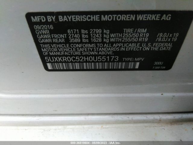 5UXKR0C52H0U55173 BMW X5 Xdrive35i