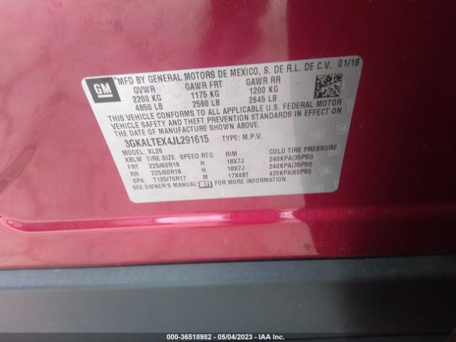 3GKALTEX4JL291615 GMC Terrain Sle
