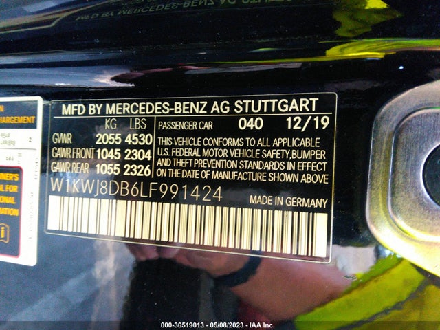 W1KWJ8DB6LF991424 Mercedes-Benz C-class C 300