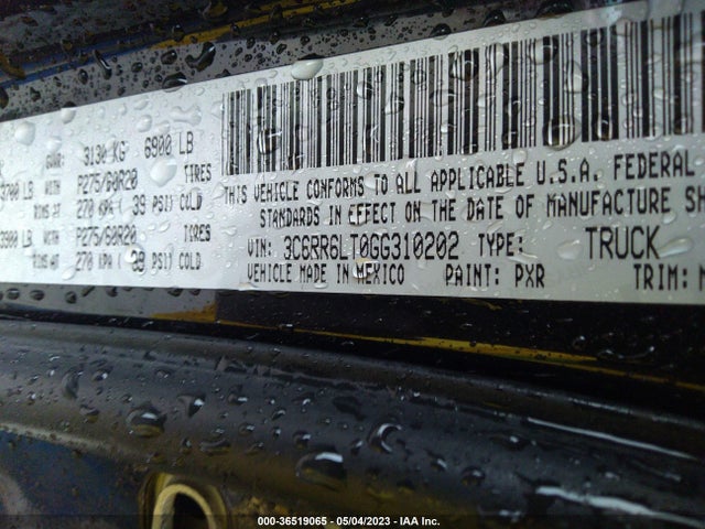 RAM 1500 Lone Star 2016 3C6RR6LT0GG310202 Image 9