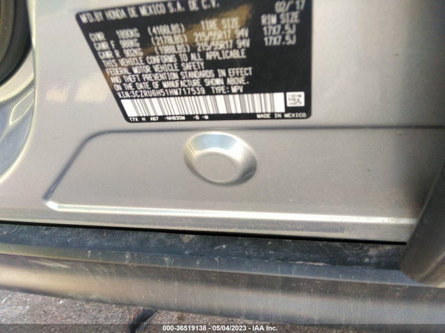 2017 HONDA HR-V EX VIN: 3CZRU6H51HM717539