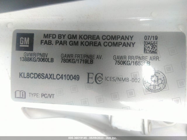Chevrolet Spark Lt 2020 KL8CD6SAXLC410049 Image 9