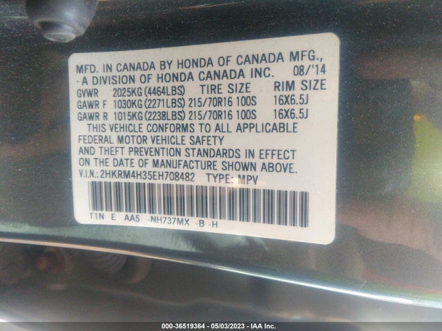 Honda CR-V LX 2014 2HKRM4H35EH708482 Image 9