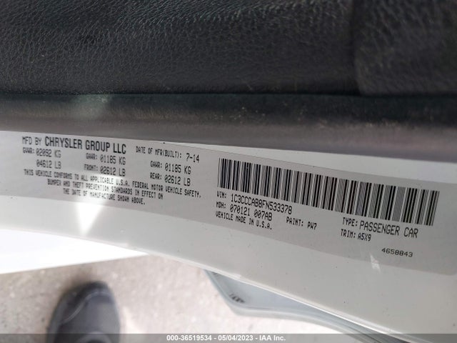 1C3CCCAB8FN533378 Chrysler 200 Limited