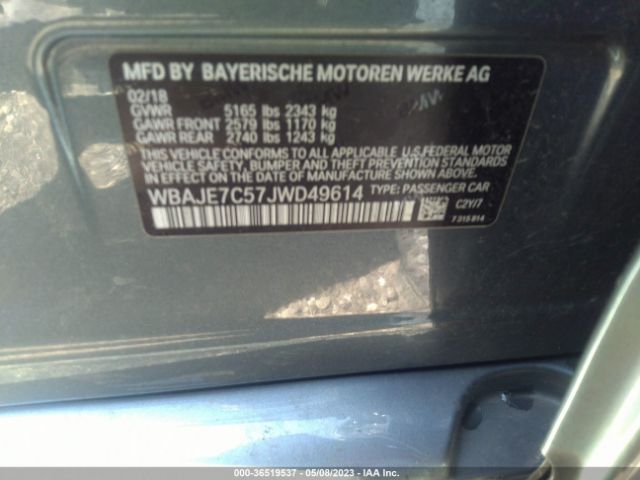 WBAJE7C57JWD49614 BMW 5 Series 540i Xdrive
