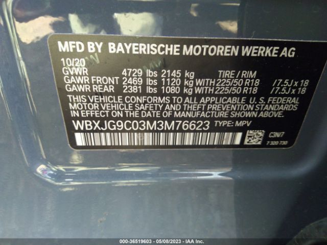 WBXJG9C03M3M76623 BMW X1 Xdrive28i