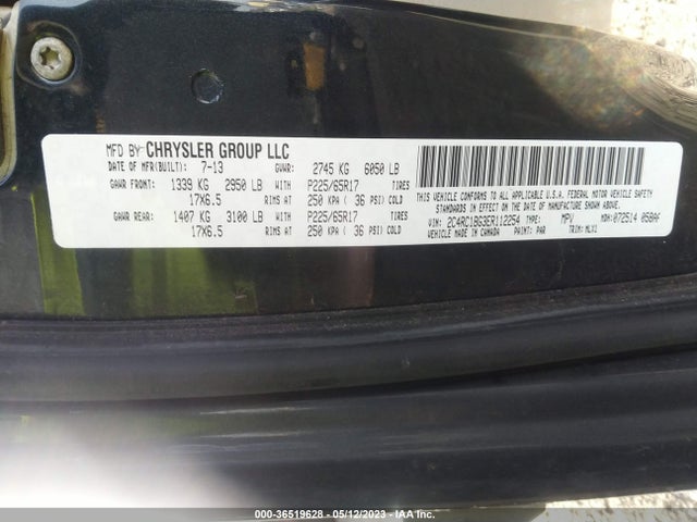 2C4RC1BG3ER112254 Chrysler Town & Country Touring