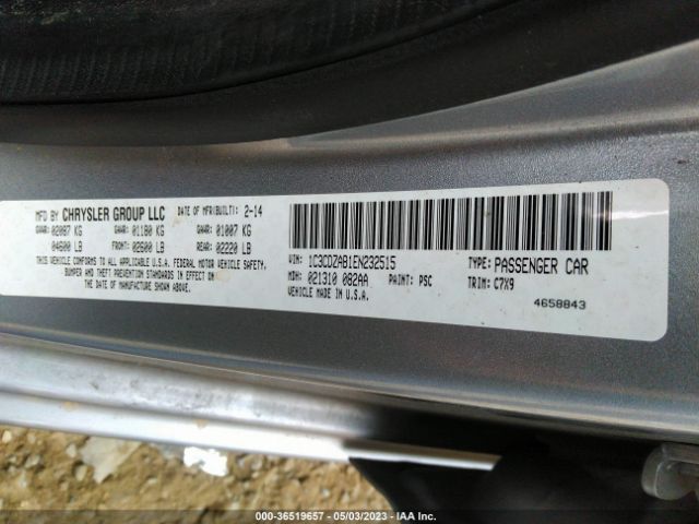 1C3CDZAB1EN232515 Dodge AVENGER SE