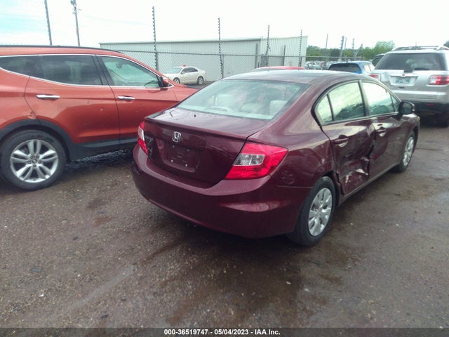 2012 HONDA CIVIC SDN LX VIN: 19XFB2F53CE066489